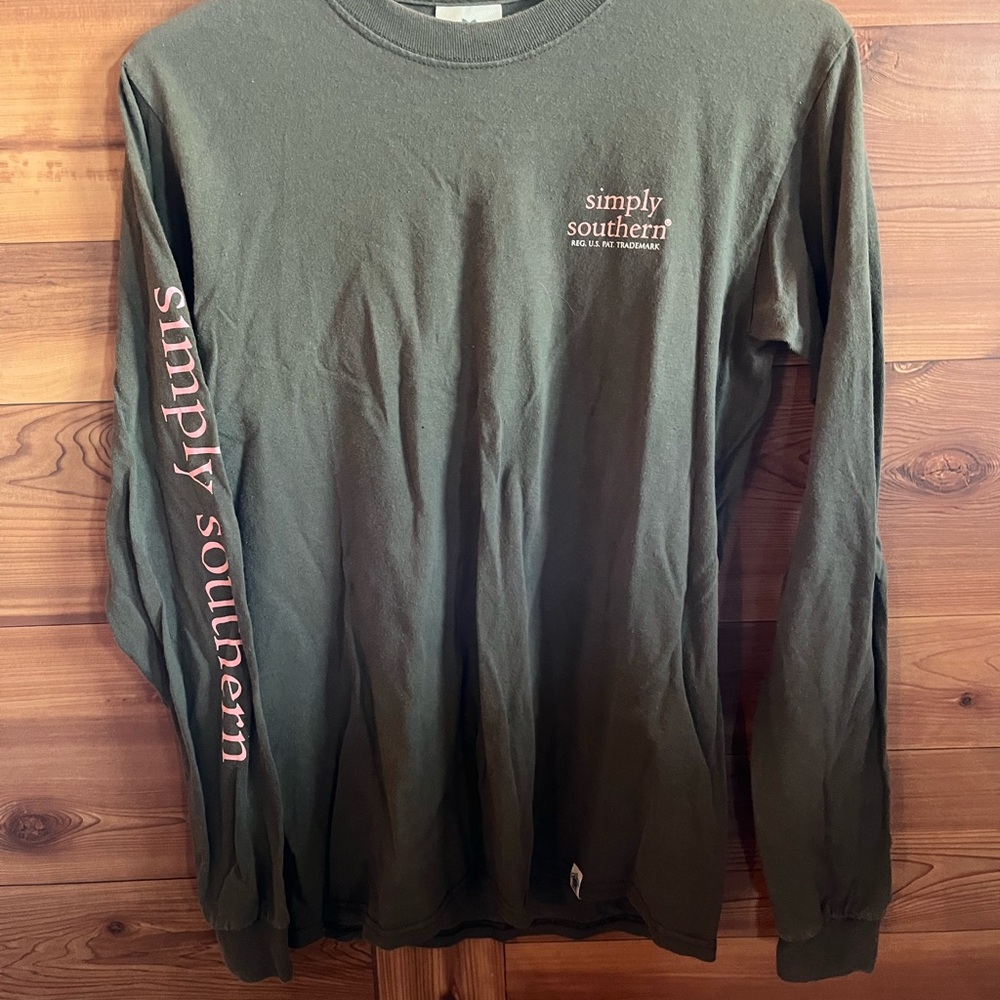 Simply Southern Forest Green Long Sleeve Tee
